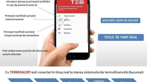 Directorul Termoenergetica anunță lansarea aplicației Termoalert, care va furniza în timp real informații despre starea sistemului