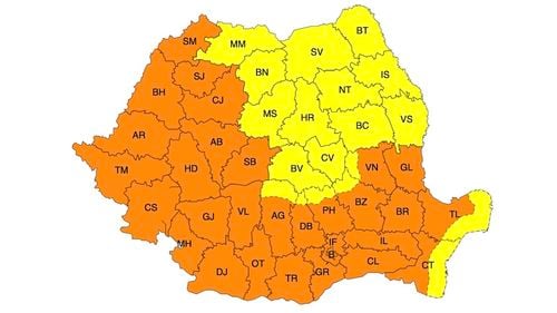 Temperaturile urcă la 39 de grade în majoritatea regiunilor, cu cele mai mari valori în sud şi est / Cod Portocaliu în mai mult de jumătate din județe