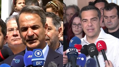 Alegeri legislative Grecia: partidul Noua Democrație (ND, conservator), al premierului Kyriakos Mitsotakis, pe primul loc, înaintea partidului SYRIZA (stânga radicală), condus de Alexis Tsipras, dar fără majoritate absolută (Exit poll)