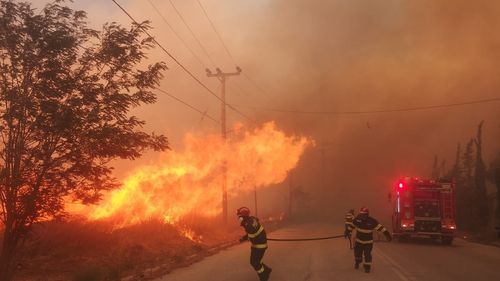 Grecia se luptă cu zeci de incendii de vegetaţie pe fondul secetei şi al vânturilor puternice
