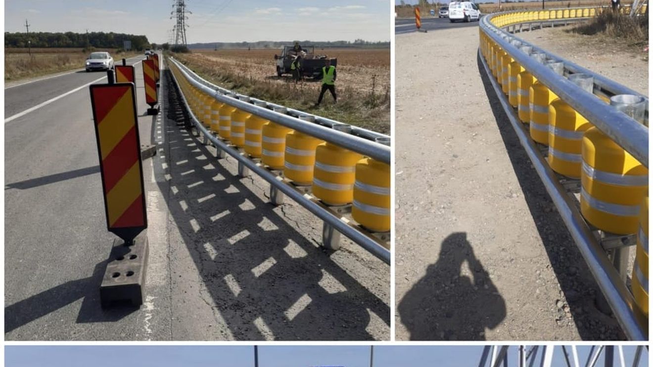Premieră pe șoselele din Moldova: CNAIR montează parapete pe rulouri între sensurile de mers pe ,,Drumul Morții", DN 28 Târgu Frumos -Iași/Parapetele importat din Coreea de Sud se montează după cel mai grav accident din ultimii ani