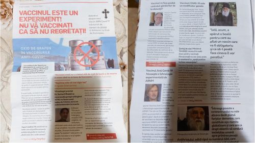 Revistă cu știri false anti vaccin, distribuită în două sate din Alba. ”Dacă v-ați vaccinat deja, nu disperați, căiți-vă!” Prezența ei a fost semnalată și în alte locuri din țară