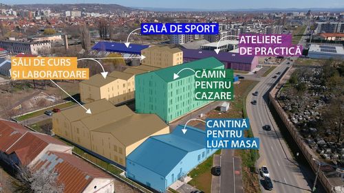 Campusul Dual realizat în Oradea va fi pus la dispoziția elevilor în luna mai / Investiția se ridică la 146 milioane lei și a fost suportată din fonduri europene