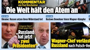 FOTO Cum a fost reflectată în presa internațională presupusa revoltă a lui Prigojin/ De la ”Putin umilit” la ”mita de milioane pentru retragerea Wagner”