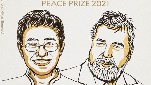 Premiul Nobel pentru Pace, câștigat de jurnaliștii Maria Ressa și Dmitrii Muratov, pentru eforturile lor de a proteja libertatea de expresie