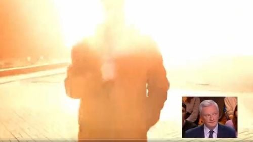 VIDEO Ucraina: O rachetă a explodat în spatele unui jurnalist francez care transmitea în direct