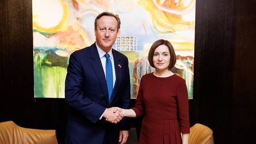 David Cameron, discuții cu Maia Sandu despre securitatea Republicii Moldova