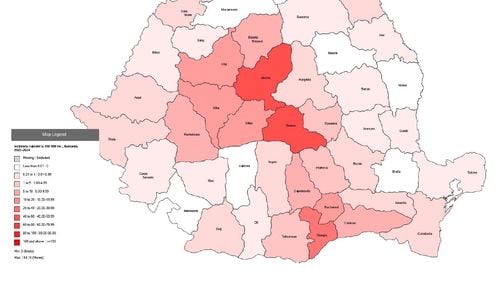 Peste 135 de cazuri de rujeolă confirmate în prima săptămână din acest an / Epidemia s-a extins în 35 de județe și în București / Harta îmbolnăvirilor