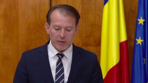 Cîțu a fugit de presă. A ieșit singur cu declarații, din propriul birou. A citit un discurs despre cum a crescut economia țării și a promis că până în 2024 va realiza toate reformele