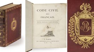 Un volum excepțional al Codului civil francez din 1804 al lui Napoleon Bonaparte, scos la licitație în 6 martie 2025 / Prețul de vânzare estimat: între 100.000 și 200.000 Euro