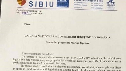 DOCUMENTE Președinții de Consilii Județene din partea PNL i-au transmis în scris lui Oprișan că sunt de acord cu OUG pentru alegerea șefilor de CJ prin vot uninominal/ Președintele CJ Sibiu argumentează pe o pagină de ce este bine, Klaus Iohannis susține că este o concesie făcută baronilor PSD