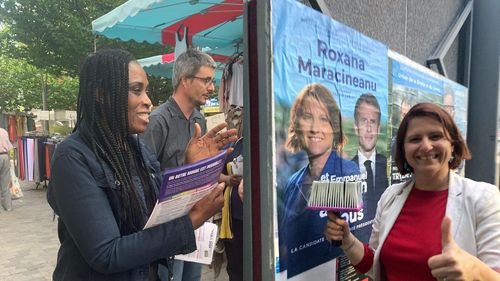 Roxana Mărăcineanu, candidată în alegerile parlamentare din partea partidului președintelui Emmanuel Macron/ Principala ei adversară, stângista Rachel Kéké, a declanșat un război politic împotriva ei și a declarat că “o va zdrobi”