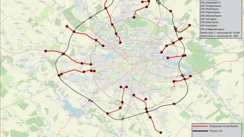 Primul Drum Expres din proiectul „Orbital București”: S-a lansat licitația pentru proiectarea Drumului Expres 1 Vest, legătura între bulevardul Timișoara, Domnești și Autostrada A0 (9 km)