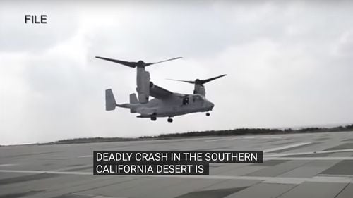 SUA: Cinci pușcași marini au murit în accidentul avionului militar MV-22 Osprey în California