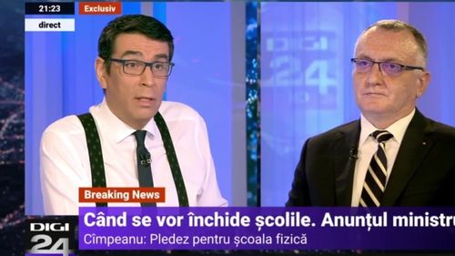 VIDEO Cosmin Prelipceanu, derapaj în direct, la Digi24: ”Să-i scăpăm pe copii de părinții lor. Asta trebuie să facă școala”/ Sorin Cîmpeanu, invitat în emisiune: ”Nu pot să fiu părtaș la această afirmație”