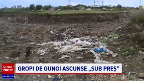 O groapă de gunoi ilegală, descoperită în Giurgiu de firma din Austria care face drumul spre Bulgaria  