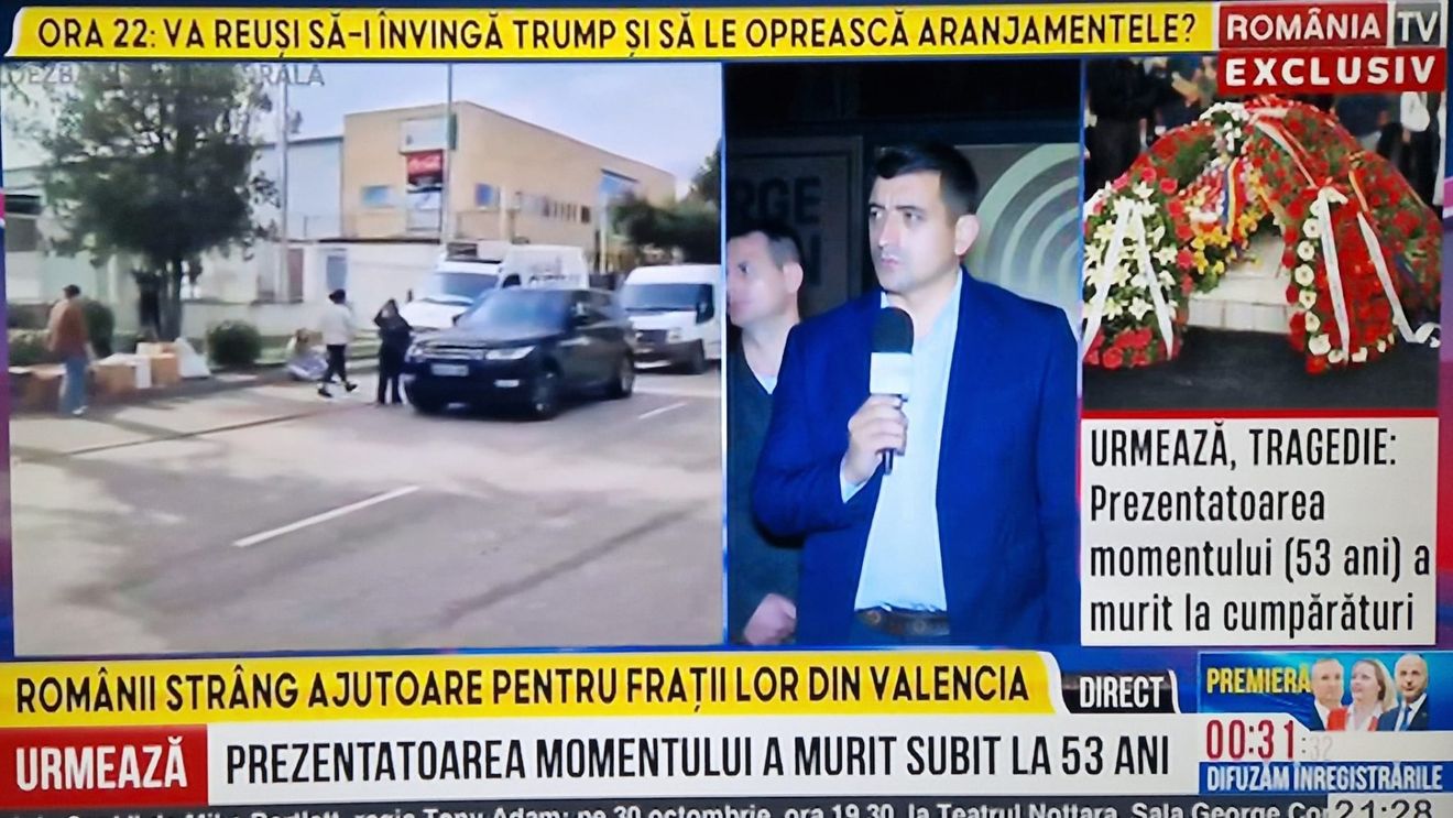 George Simion, prezent din nou la România TV, în prime time / Moderatorul l-a felicitat pentru acțiuni și a zis că e pe locul doi în opțiunile electoratului