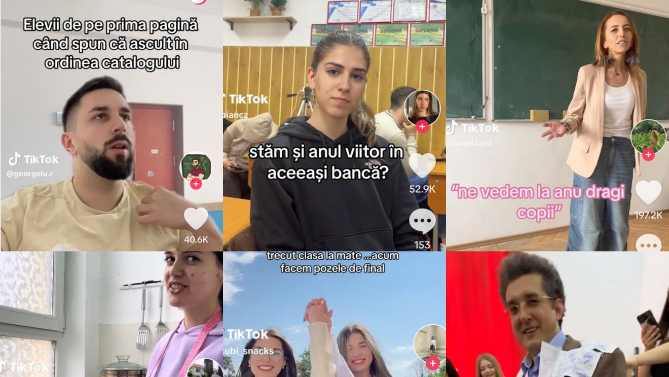 Finalul de an școlar pe TikTok. Absolvenți și profesori, glume înainte de terminarea liceului, festivități și meme-uri, în trend în ultima săptămână