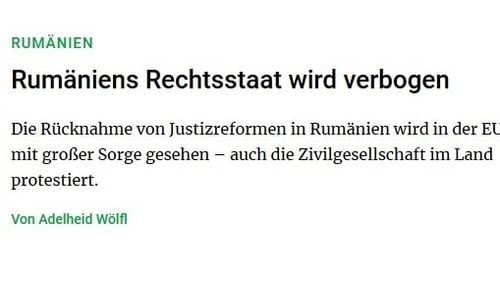 Frankfurter Rundschau: Statul de drept din România este strâmbat