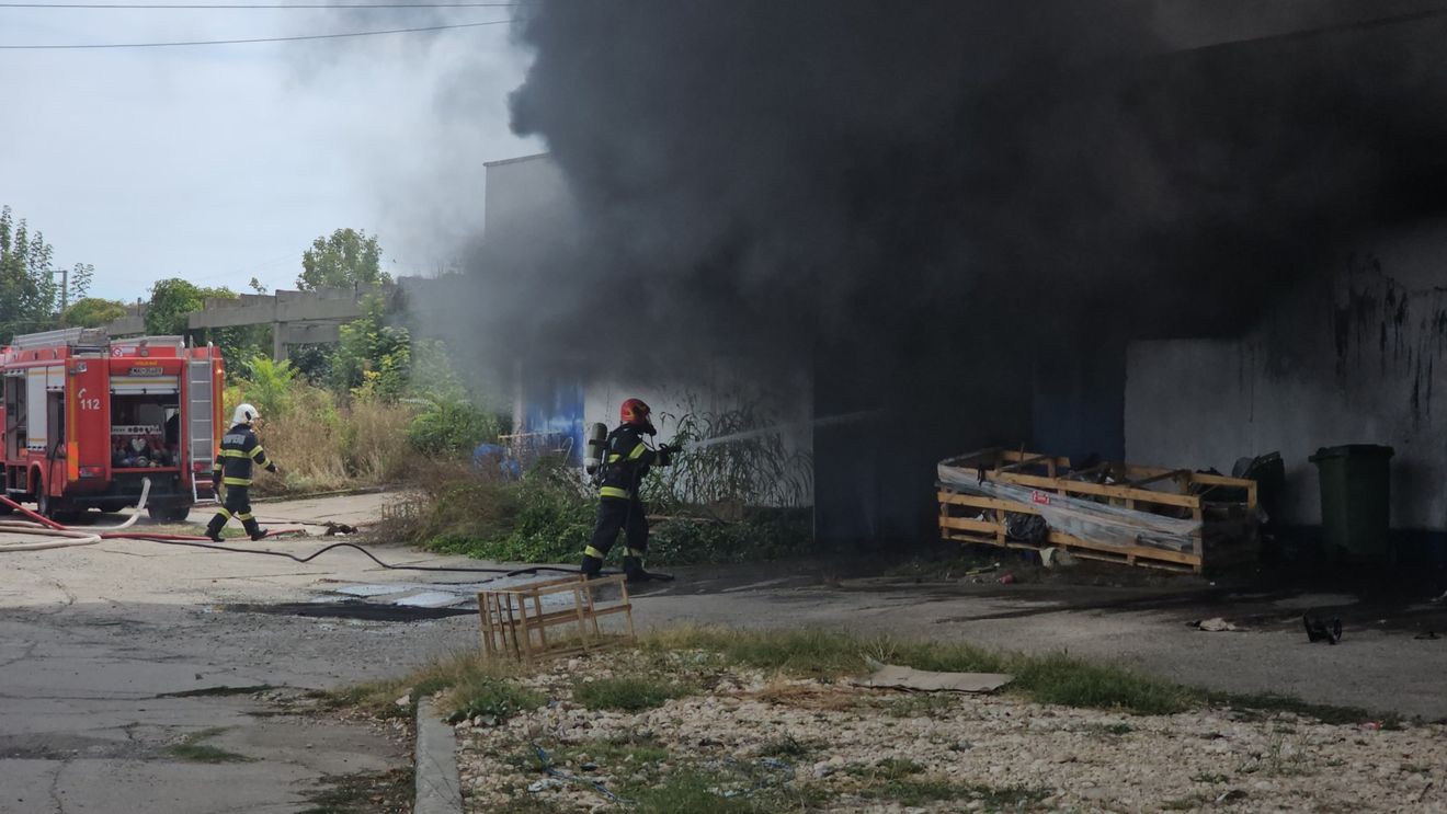 Incendiu la un depozit în Costinești, mesaj Ro-Alert din cauza fumului