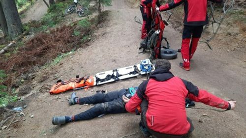 Columbian accidentat pe traseul de ciclism albastru la Poiana Braşov