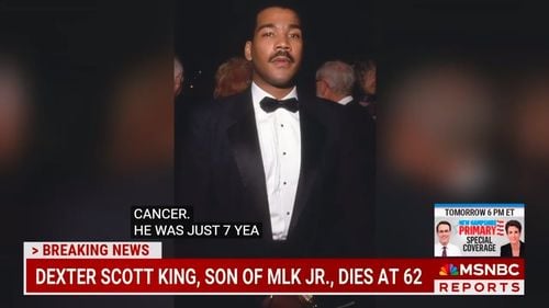 Dexter Scott King, fiul cel mic al lui Martin Luther King Jr., a murit la vârsta de 62 de ani