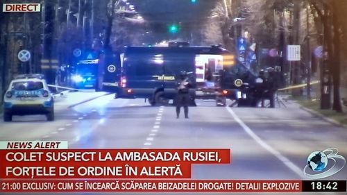 Ambasada Rusiei, despre rucsacul din fața sediului: ”O încercare deliberată a duşmanilor Rusiei de a provoca panică şi de a împiedica votul din Bucureşti la alegerile prezidenţiale”
