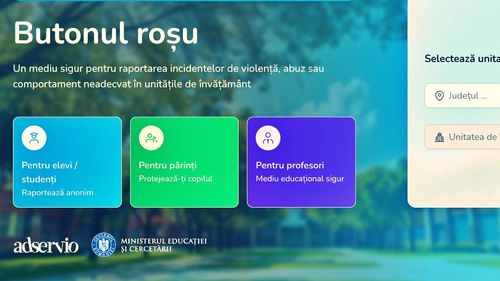 ANCHETĂ „Butonul roșu”, conceput ca mecanism de protecție a elevilor în fața violențelor, este deturnat ca platformă privată cu monitorizare activă a utilizatorilor. Ministerul Educației susține că nu e implicat, firma neagă orice acțiune comercială