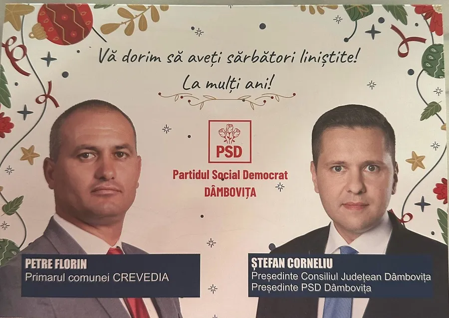 primar crevedia petre florin PSD felicitare craciun