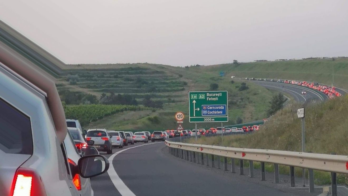 Trafic îngreunat pe A2 București-Constanța în dreptul localității Glina