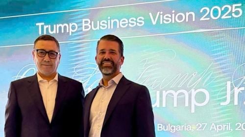 Victor Ponta, poză cu Donald Trump Jr., la Sofia
