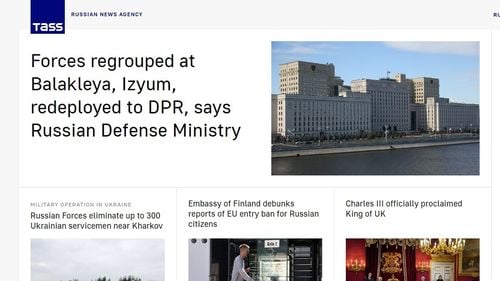 Înfrângerea rușilor în Harkov și retragerea lor în Donețk, marcate de propaganda de stat a Kremlinului în deschiderea agenției de știri TASS