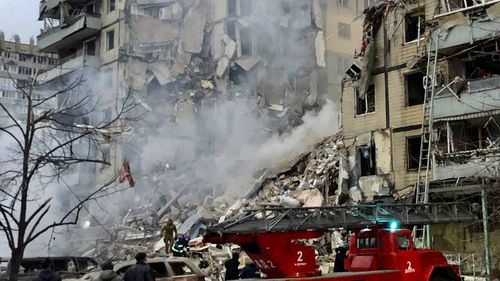 Tragedia din Dnipro, Ucraina: Salvatorii au îndepărtat 8,5 tone de moloz, 25 de persoane sunt în continuare dispărute