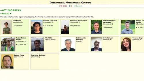 China și SUA domină Olimpiada Internațională de Matematică 2019, unde România a obținut o medalie de aur, 2 de argint și 3 de bronz, cu care ne plasăm pe locul 17