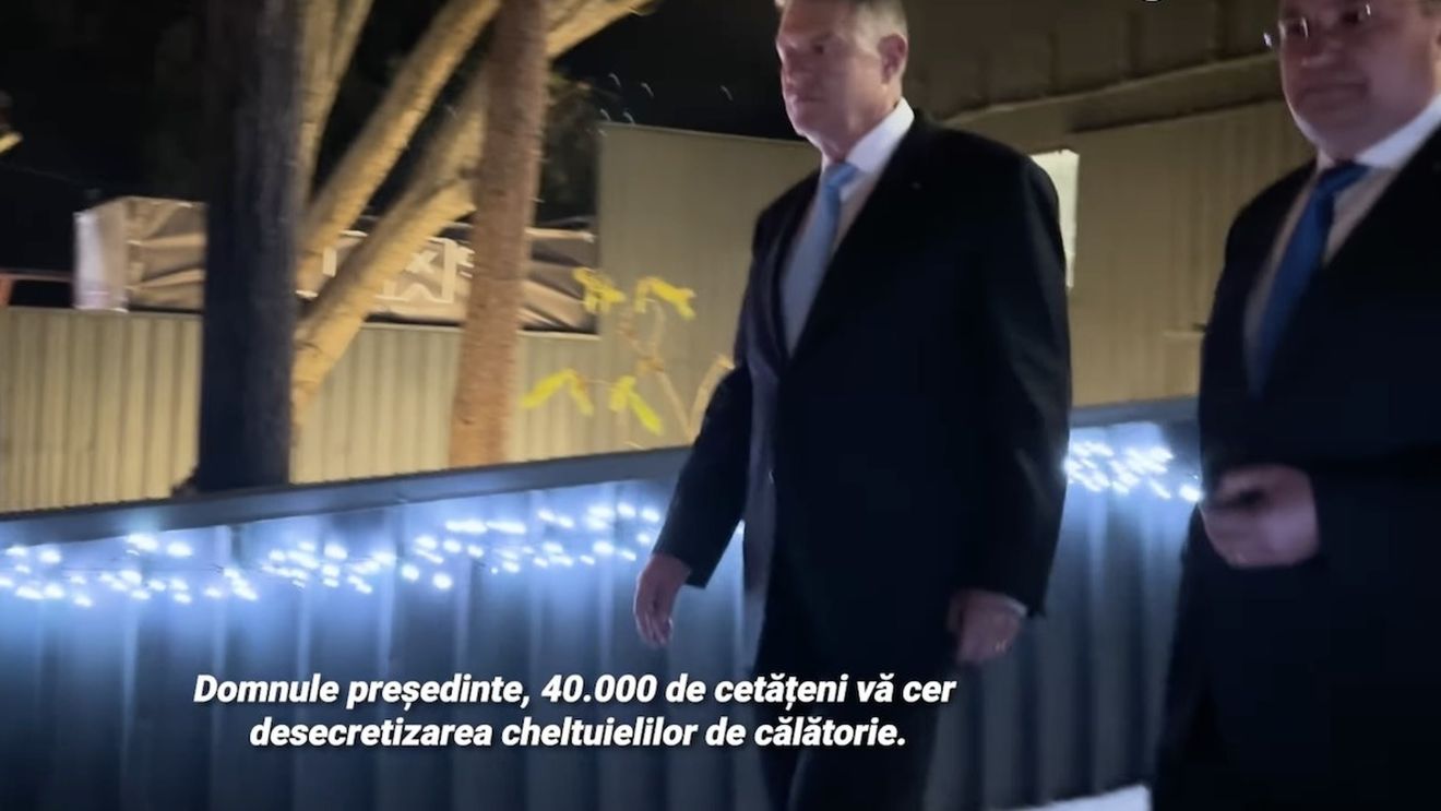 VIDEO Cum răspunde Iohannis când este întrebat de un reporter Recorder despre petiția prin care 40 de mii de cetățeni îi cer să desecretizeze costurile cu deplasările sale