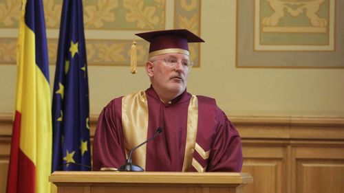 Frans Timmermans: Dacă nu făceați pasul istoric de a intra în UE, ceea ce Putin face acum în Ucraina, o făcea și în România / Când statul de drept este călcat în picioare, politicienii nu mai pot fi trași la răspundere