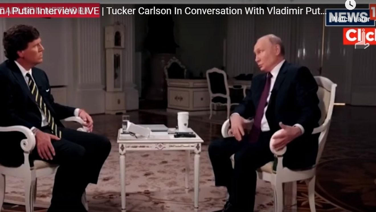 Putin i-a vândut lui Carlson o mulțime de gogoși în interviul acordat pe care acesta le-a înghițit pe nemestecate / Fact check The Times/The Moscow Times