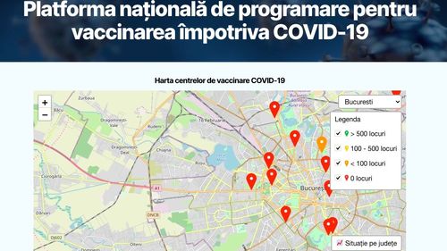 A început procesul de înscriere pe liste de așteptare, pentru populația generală. Programările la vaccinare se pot realiza atât prin intermediul platformei electronice, cât și prin apelarea numărului de call center