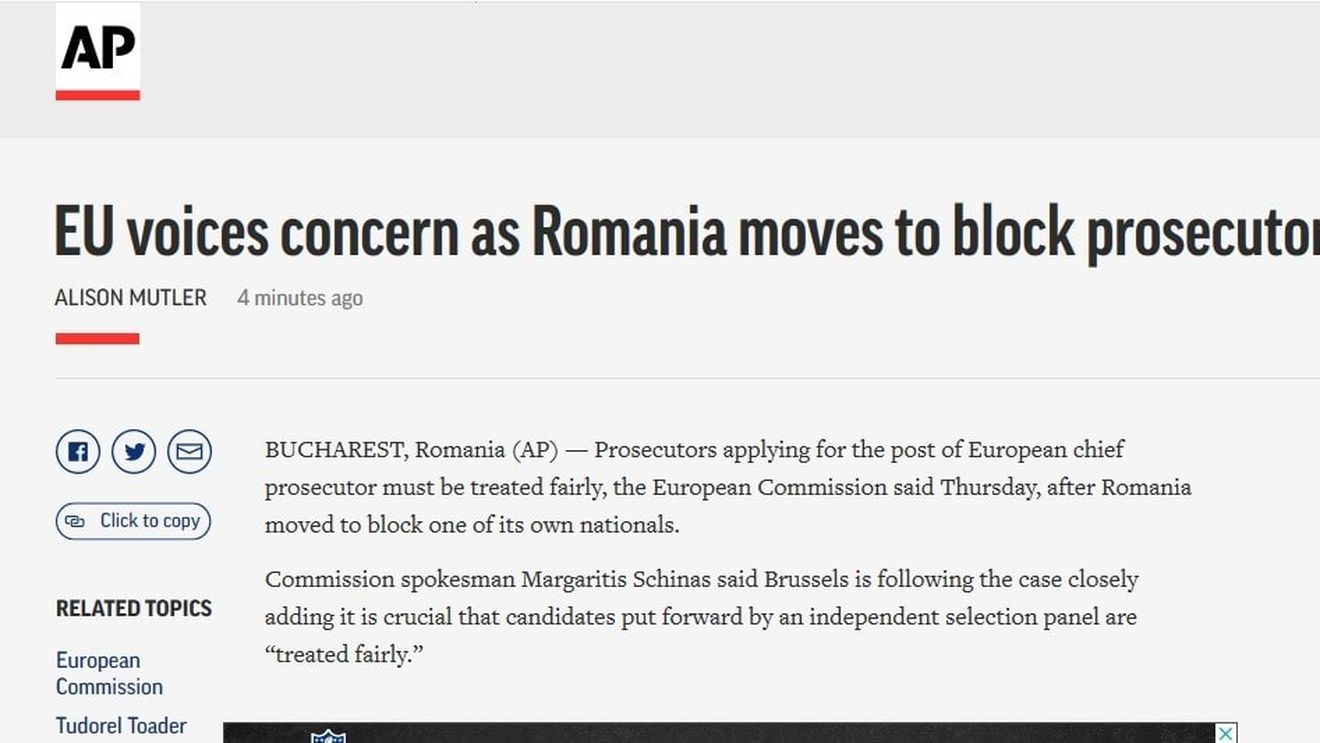 Cum reflectă presa internațională încercarea guvernului PSD de a submina candidatura Laurei Codruța Kovesi la funcția de procuror șef european