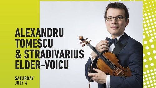 Alexandru Tomescu cântă cu vioara Stradivarius Elder-Voicu în centrul municipiului Cluj-Napoca 