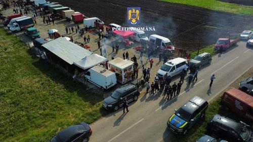 Un târg de cai organizat ilegal într-o comună din Bistrița-Năsăud a fost oprit de polițiști/ Amenzi de peste 50.000 de lei