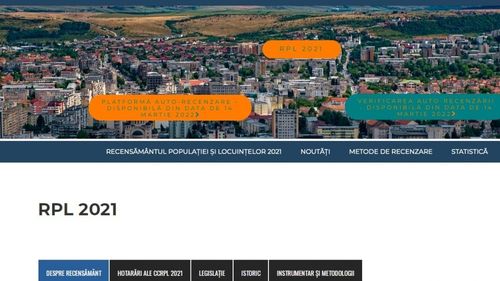 Institutul Naţional de Statistică anunţă că peste 1,4 milioane de chestionare de autorecenzare au fost completate online, în perioada 14 – 27 martie, cele mai multe în Bucureşti / 10 % dintre chestionare, invalidate din cauza necompletării unor câmpuri