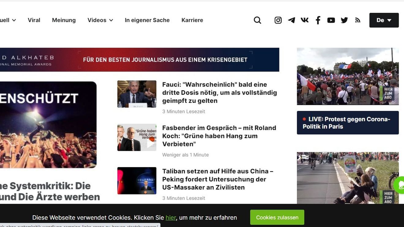 RT Deutsch, canalul susținut de Kremlin, promovează teoria conspirației și devine numărul unu pe platformele sociale înaintea alegerilor parlamentare din Germania