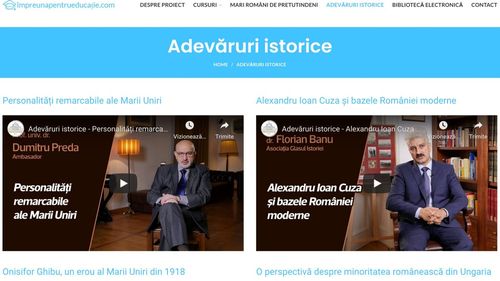 Platformă gratuită de cursuri despre istoria și cultura română, lansată de Asociația Glasul Istoriei