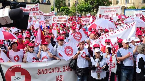 Trei zile de proteste în fața Guvernului, săptămâna viitoare, anunță federația Sanitas / Sindicaliștii cer mărirea cu 15% a salariilor tuturor angajaților din sănătate și asistență socială