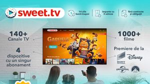 Tot conținutul TV favorit într-un singur loc - SWEET.TV îți oferă canale TV de top și premiere cinematografice!