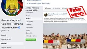 FAKE NEWS semnalat de Ministerul Apărării. O pagină falsă de facebook a Armatei Române a distribuit o știre despre doi soldați români morți în Afganistan