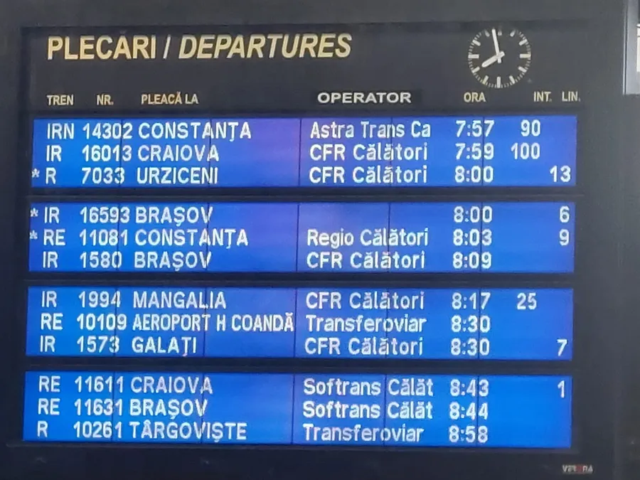 intarzieri trenuri gara de nord