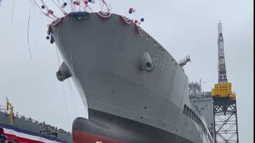 VIDEO US Navy a lansat o navă denumită după unul dintre liderii militanților pentru drepturile homosexualilor