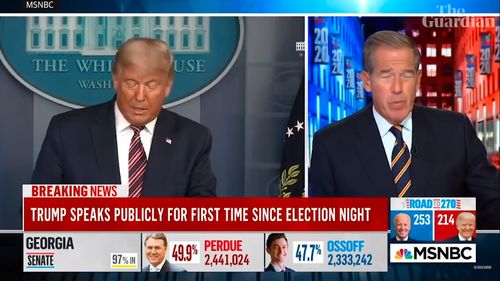 Mai multe televiziuni americane au întrerupt difuzarea în direct a declarațiilor președintelui Trump, considerând că dezinformează populația